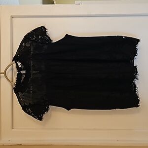 Womans black baby doll top